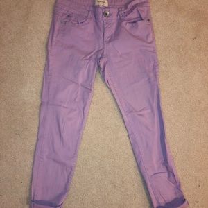 Lilac purple cropped pants